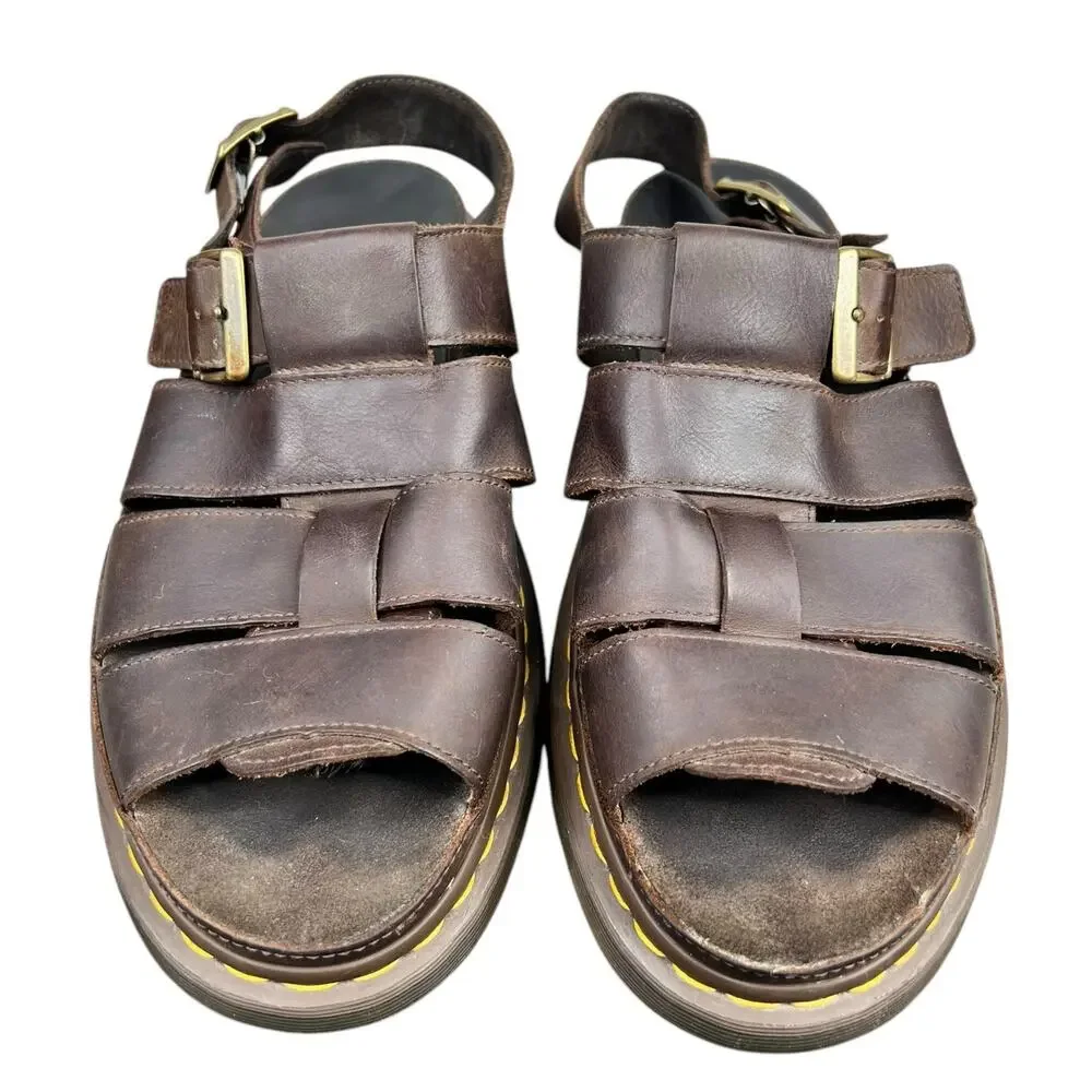 Dr. Marten’s Men’s Flash Brown Leather Fishermans Sandals Size US 13